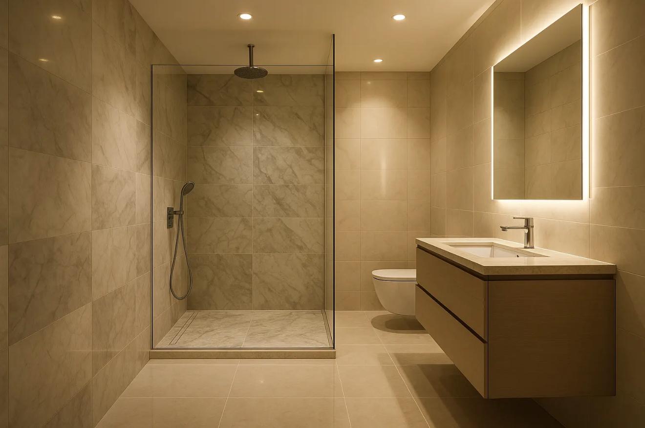 Salle de bain premium après rénovation